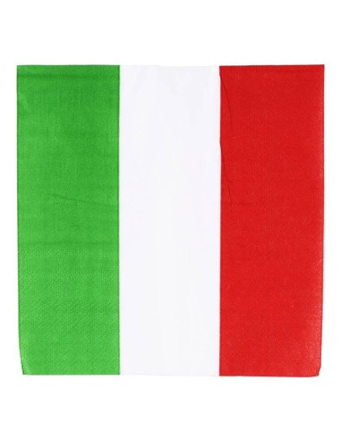 Tovaglioli carta cm. 30x30 tricolore Italia - Cf. 20 pezzi