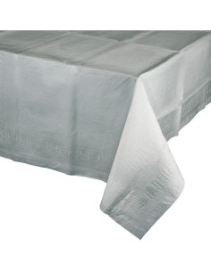 Tovaglia in carta soft Cm. 274x137 - Shimmering Silver