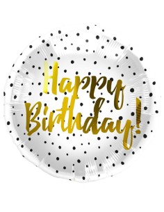 Palloncino mylar 18" Cm. 45 - Happy Birthday Lunare