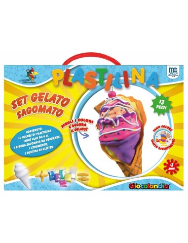 Set gelato plastilina in valigetta 13 pezzi