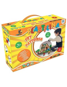 Set fattoria plastilina con 6 vasetti e strumenti