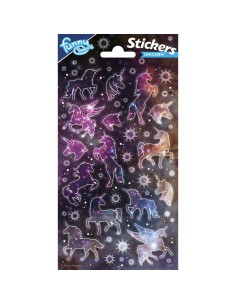 Stickers Unicorno black in blister Cm. 10x20