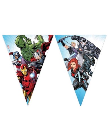 Festone bandierine in carta Avengers