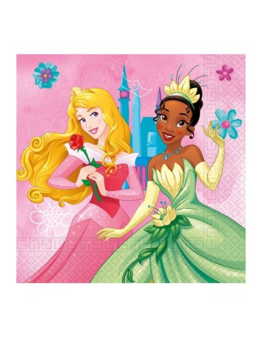 Tovaglioli carta Cm. 33x33 Principesse - Cf. 20 pezzi