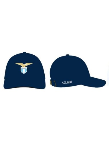 Cappello con visiera blu logo ricamato - SS Lazio