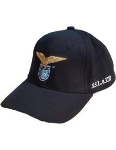 Cappello con visiera nero logo ricamato SS Lazio