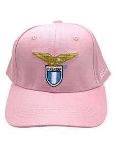 Cappello con visiera rosa logo ricamato SS Lazio