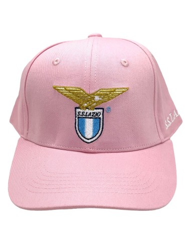 Cappello con visiera rosa logo ricamato SS Lazio