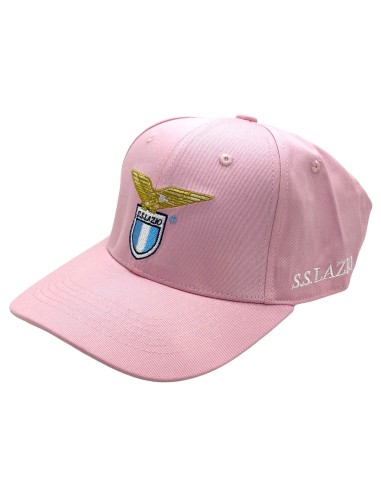 Cappello con visiera rosa logo ricamato SS Lazio