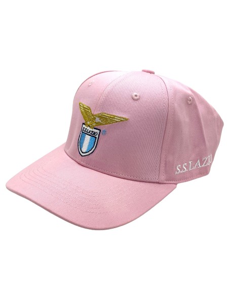 Cappello con visiera rosa logo ricamato SS Lazio
