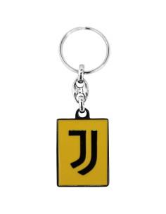 Portachiavi in metallo logo FC Juventus giallo
