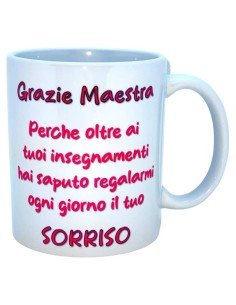Tazza mug ceramica "Grazie Maestra"