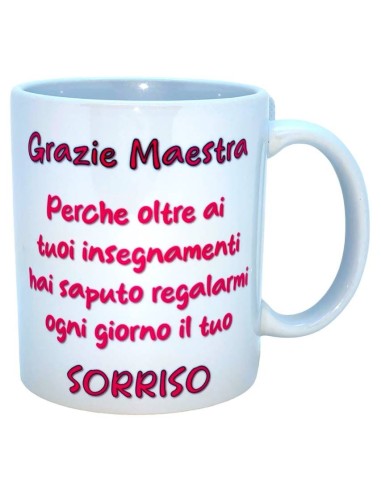 Tazza mug ceramica "Grazie Maestra"
