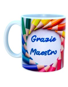 Tazza mug ceramica "La scuola mi ha insegnato tanto ma tu molto di più - Grazie Maestro" 2