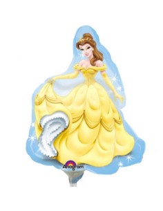 Palloncino mylar minishape Principesse Belle - Blister 5 pezzi