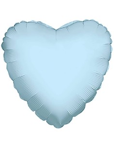 Palloncino mylar 18" Cm. 45 - Cuore - Celeste chiaro