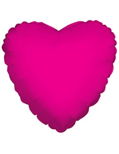 Palloncino mylar minishape 9" - Cuore Fuxia - Blister 5 pezzi