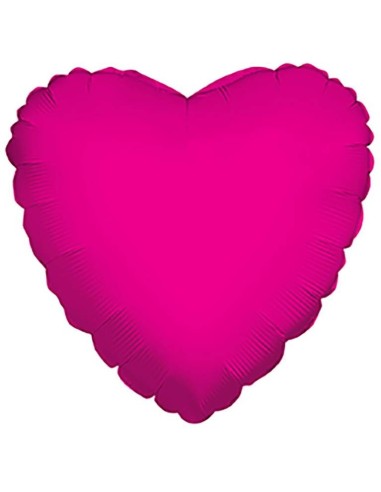 Palloncino mylar minishape 9" - Cuore Fuxia - Blister 5 pezzi