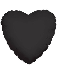 Palloncino mylar minishape 9" - Cuore Nero - Blister 5 pezzi