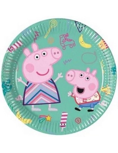 Piatti carta Cm. 20 - Peppa Pig - Cf. 8 pezzi