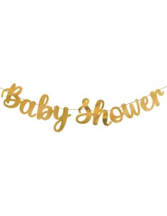 Festone banner scritta Baby Shower Oro Gold Cm. 360