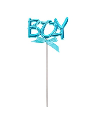 Cake topper Cm. 17,5 Boy celeste