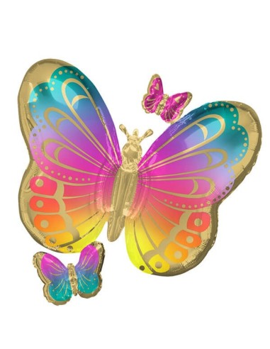 Palloncino mylar supershape Farfalla con farfalle piccole Cm. 73