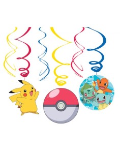 Decorazioni da appendere swirls Pokemon Cm. 45-60 - Blister 6 pezzi
