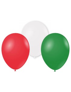 Palloncini lattice 10’’ Cm. 26 «Tricolore Italia» – Blister 15 pezzi