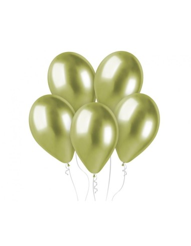 Palloncino lattice cromato 13" Cm. 33 - Confezione 50 pz - Gemar - Verde Kiwi