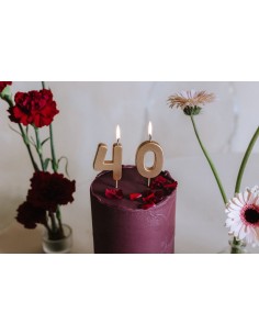 Candelina per torta Cm. 4,5 – Oro Gold metallizzata – Numero 6 2
