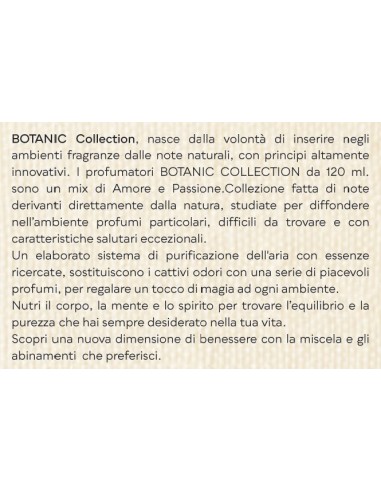 Diffusore essenze Botanic Collection Deluxe Line 120 ML - Uva bianca e Mimosa - Made in Italy