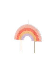 Candelina per torta Rainbow Arcobaleno Cm. 4,5