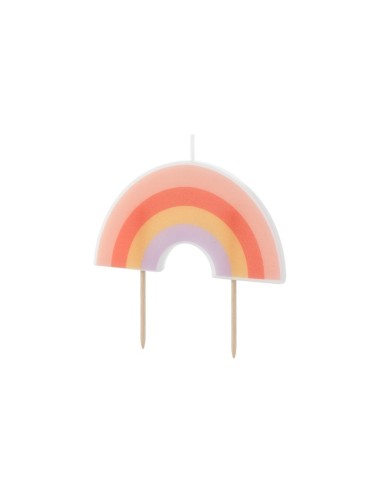 Candelina per torta Rainbow Arcobaleno Cm. 4,5
