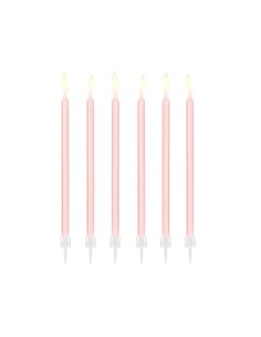 Candelina per torta stelo Cm. 14 – Light Pink – Blister 12 pezzi