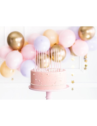 Candelina per torta stelo Cm. 14 – Light Pink – Blister 12 pezzi