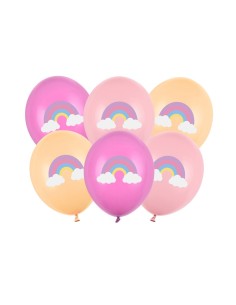 Palloncino lattice Cm. 30 – Arcobaleno Mix – Blister 6 pz