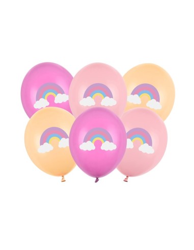 Palloncino lattice Cm. 30 – Arcobaleno Mix – Blister 6 pz