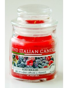 Candela in vaso vetro Italian Candle Premium Small 100 gr. - Iced Berries - Made in Italy