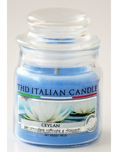 Candela in vaso vetro Italian Candle Premium Small 100 gr. - Ceylan - Made in Italy