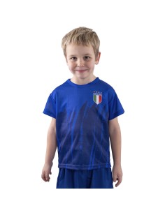 T-shirt blu acetata con stampa tricolore - Italia - Taglia 164 - 14 Anni