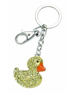 Portachiavi metallo «Paperella» con strass