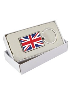 Portachiavi metallo «Bandiera Inglese» con dischetto in scatola regalo 2