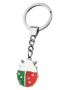 Portachiavi metallo «Coccinella Italia» in scatola regalo