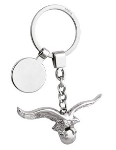 Portachiavi cromato «Aquila» in scatola regalo