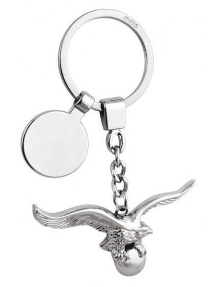Portachiavi cromato «Aquila» in scatola regalo