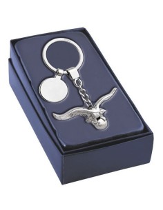 Portachiavi cromato «Aquila» in scatola regalo 2