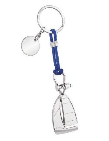 Portachiavi cromato «Barca a vela» in scatola regalo