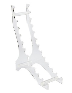 Espositore in plexiglass trasparente per 12 penne (Solo espositore)