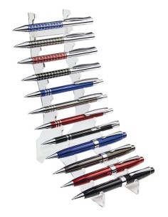Espositore in plexiglass trasparente per 12 penne (Solo espositore) 2